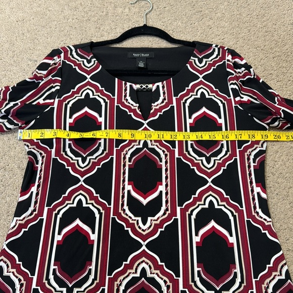 WHBM Black Keyhole Neck Long Sleeves Dress Size Medium - Picture 8 of 10